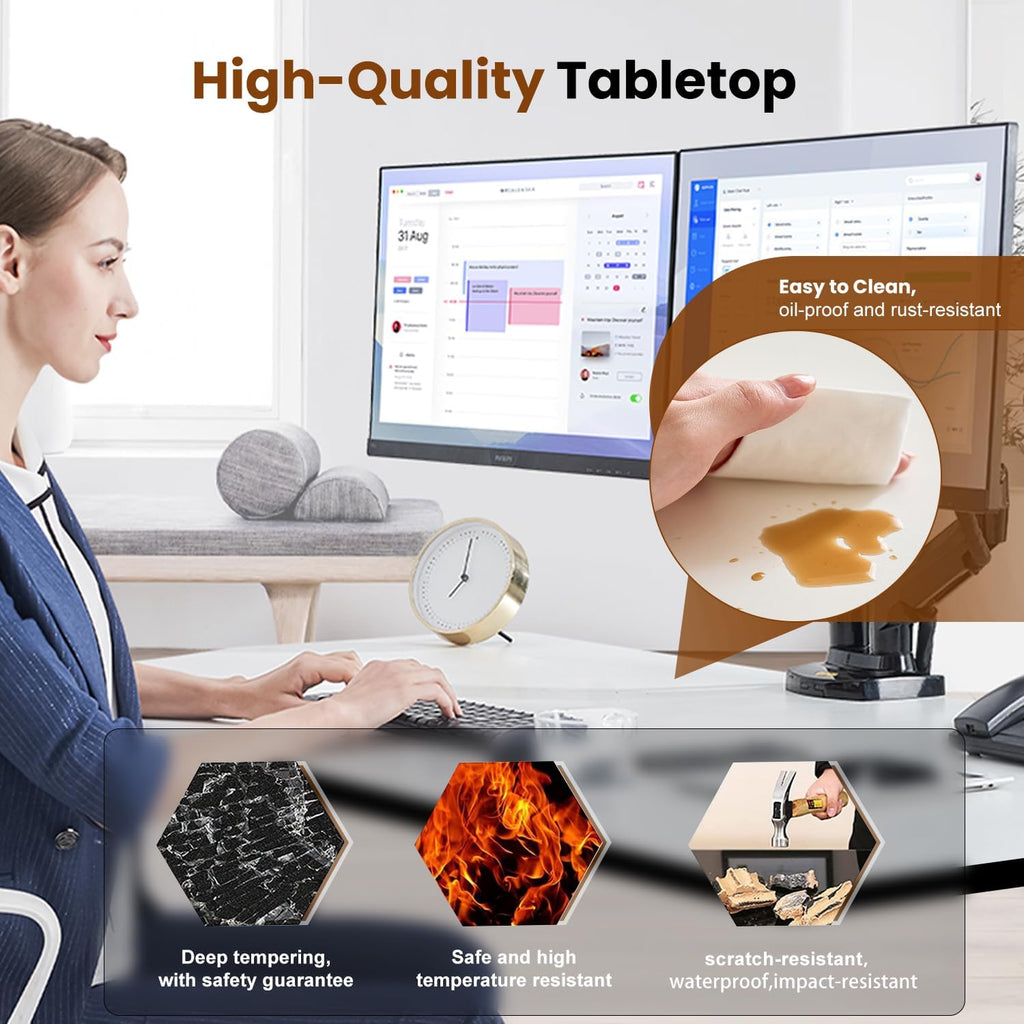 Modern Folding Office Conference Table,47.2in Flip-Top Stackable Training Room Tables,Space-Saving,6 Pack Mobile Conference Room Tables with Wheels,Modular Meeting Table for Classroom & Seminar Rooms