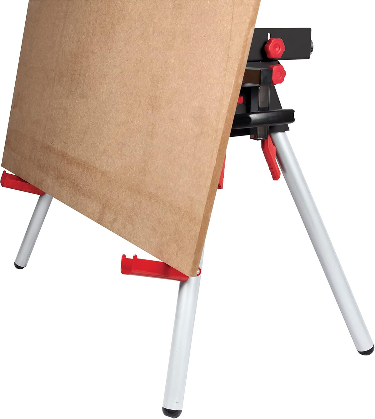 Steelman Equipment Contractor Miter Saw Workstation, Universal Mount, Durable Steel Construction, Foldable Legs for Portability, Adjustable Width, Supports 500 lbs.