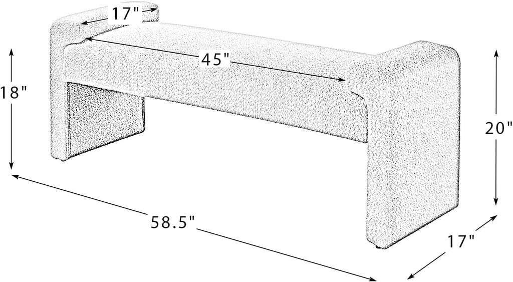 Generic Upholstered Bench Black