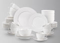 HomeVss, New Bone China Dinnerware Set, Embossed Diamond Design, 48pc Set