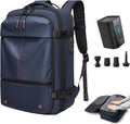 Somago Vacuumable Backpack Expandable Water-resistant Travel Bag with Air Pump TSA Lock Anti-thief Pocket
