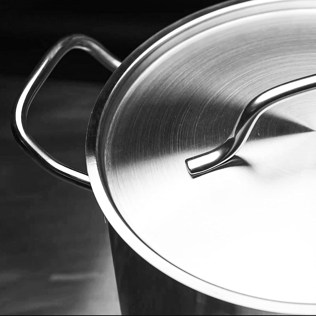 Stainless Steel Cookware Set, 6-Qt & 2-Qt Saucepans, 20-Qt Stockpot with Lids, 9.5' Non-Stick Frying Pan (8 Piece)