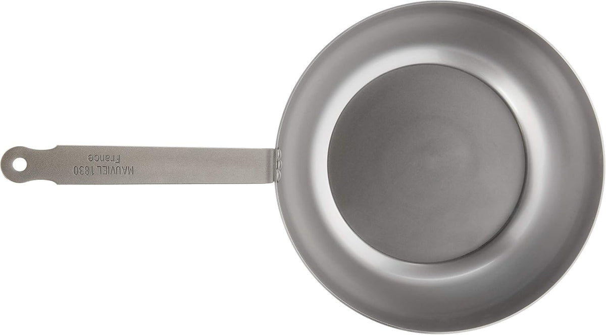 Mauviel M'Steel Black Carbon Natural Nonstick Chef Pan With Iron Handle, 4.2-qt, Suitable For All Cooking Surfaces, Made in France