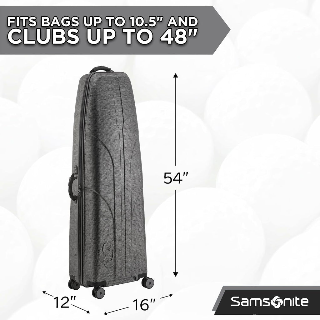 Samsonite Tour Deluxe Golf Hard Case Golf Travel Bag, Lightweight & Durable ABS Shell, 360 Degree Multi-Directional Wheels