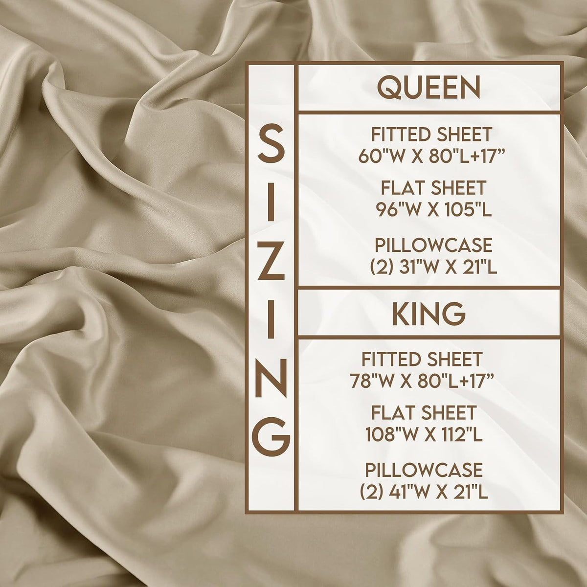 Brooklyn Loom 300 Thread Count Sateen 100% Rayon from Bamboo Deep Pocket 4 Piece Queen Sheet Set in Grey, All Season, Adult Size, Oeko-TEX Certified