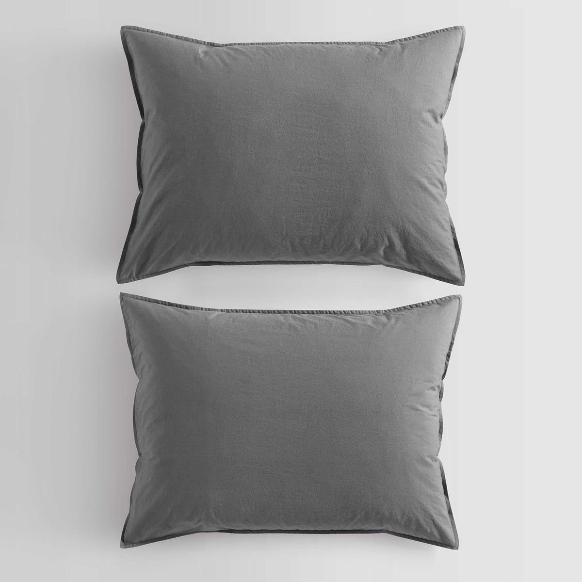 Calvin Klein - Queen Comforter Set, Modern Cotton Washed Percale Bedding with Matching Shams, Oeko-Tex Certified (Washed Percale Graphite, Queen)