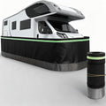 RV Winter Skirting No Drilling Required, 32' High, High-Density Fiberboard Fifth, with Iron Mesh Base, Durable Weather Protection(22m/72ft)