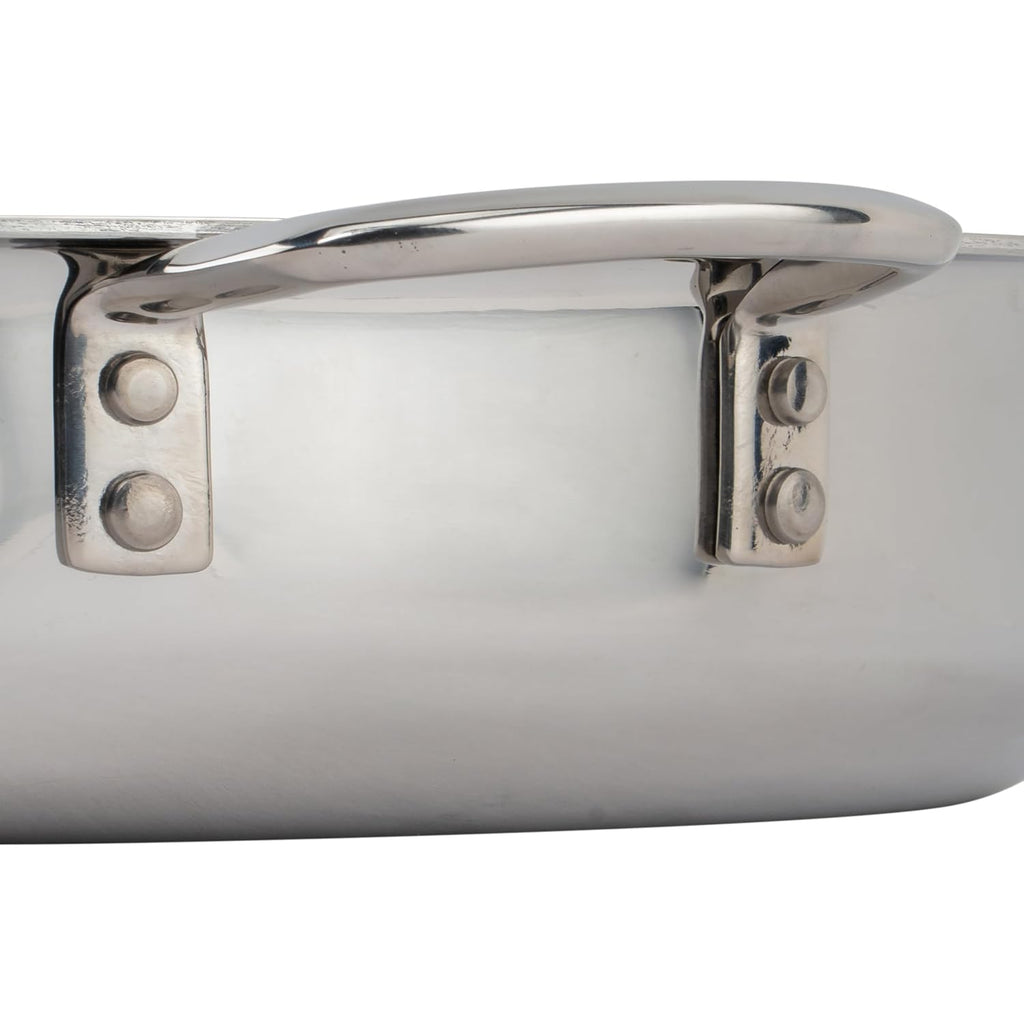 WINCO Tri-Ply Saute Pan, Silver