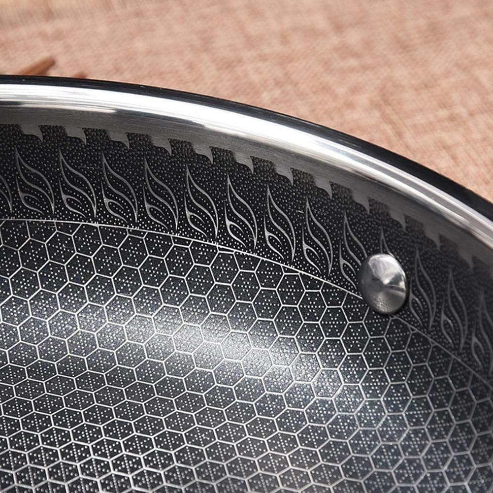 304 Stainless Steel Frying Pan 3-layer Non-stick Egg Steak Frying Pan Universal Induction Cooker Kitchen Tools(