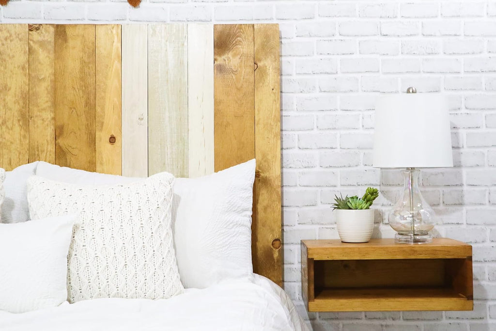 Barn Walls Boho Euro Mix Signature Design, Multicolored Solid Wood Headboard, Floating Panels, Wall Mount, Adjustable Height, Easy Assembly, Twin Size