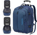 Fanwoli Rolling Vacuum Backpack Travel with One-Button Compression, 55L Expandable, Water Resistant Carry-On Suitcase Luggage, Ideal for Outdoor/Family/Trips