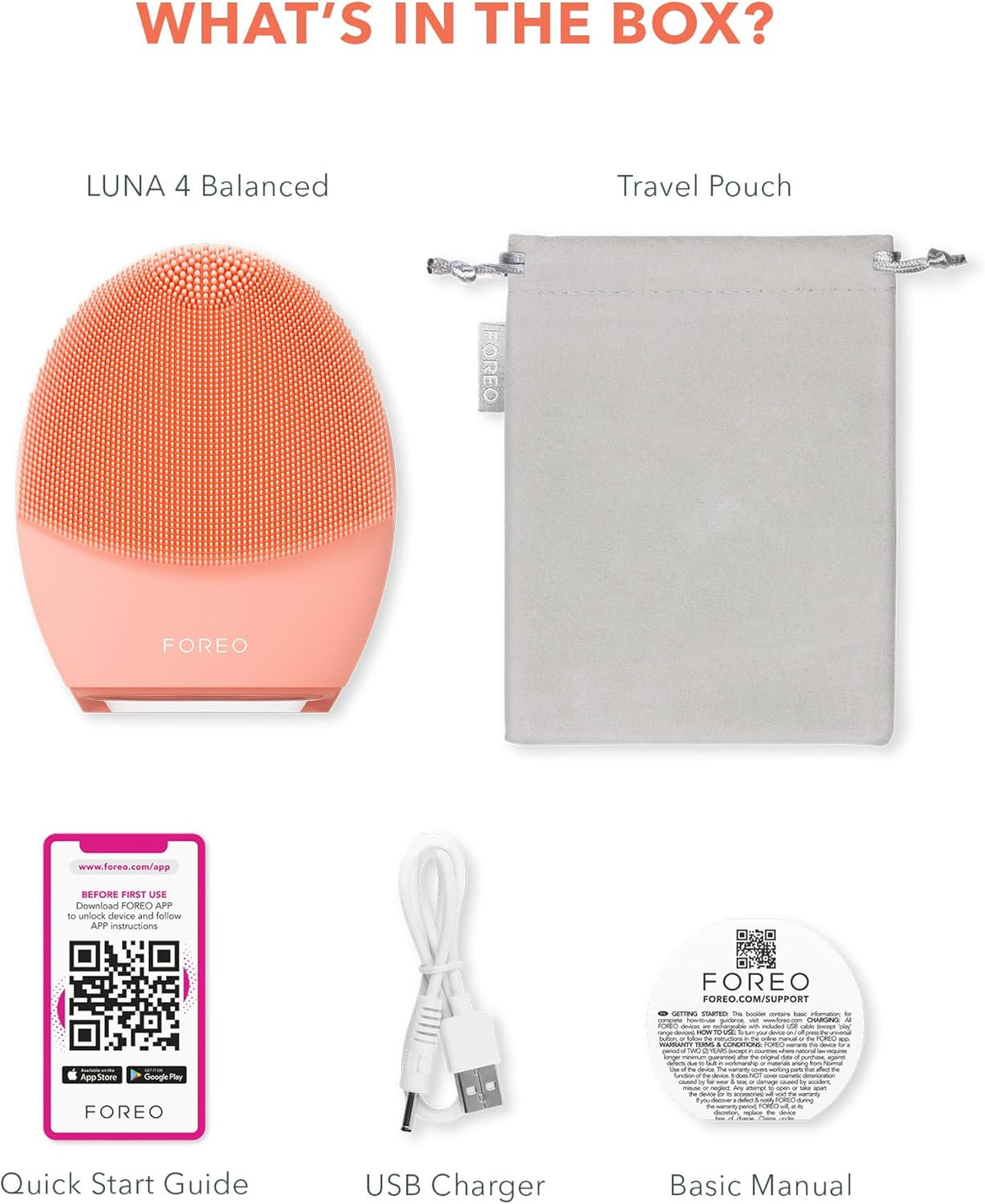 FOREO Luna 4 Face Cleansing Brush - Firming Face Massager - Anti Aging Care - Enhances Absorption - Simple Skin Care Tools - Balanced Skin