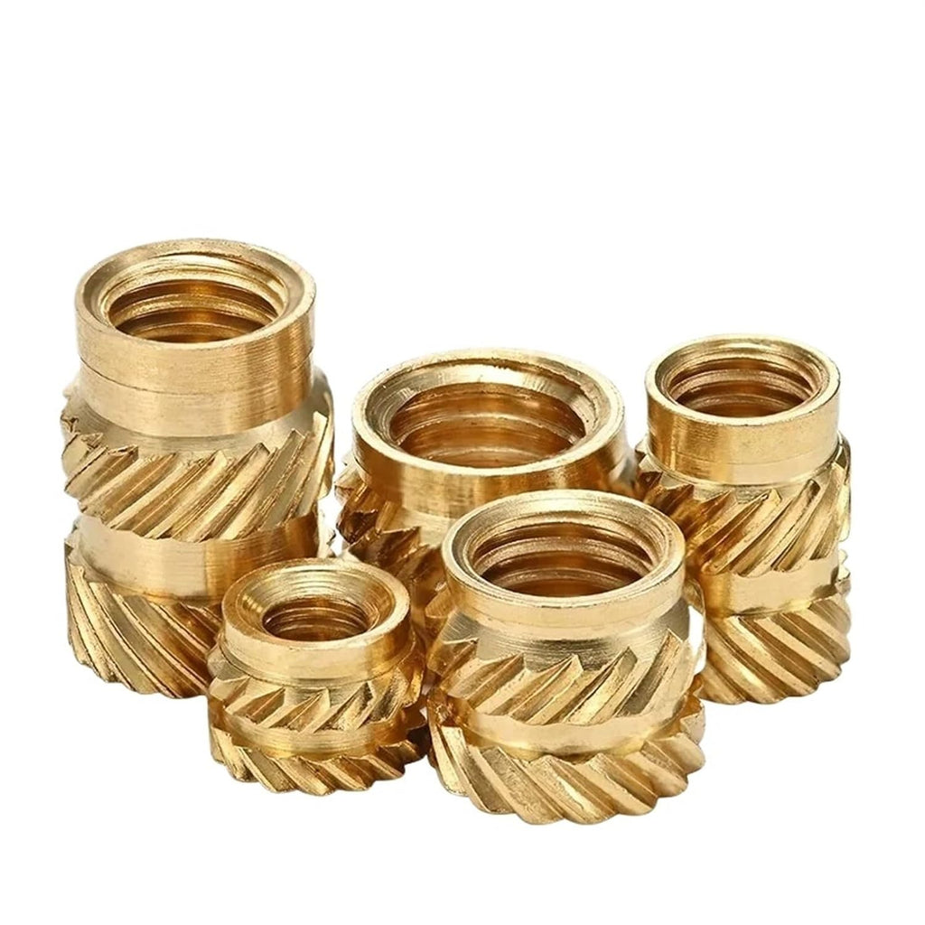 M5 M6 Heat Threaded Insert Nuts Brass Hot Melt Molding Knurled Injection Metal Copper Lock Nut for 3D Printer 300pcs (Size : M6x9.5x9.5 (300pcs))