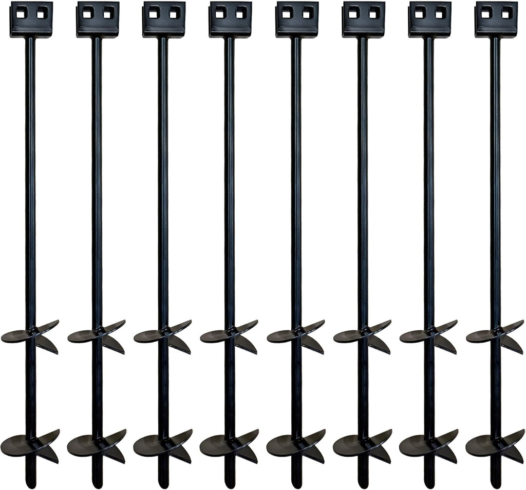 3/4' x 30' Mobile Home Double Disk Earth Auger Anchor, Heavy Duty Steel - RV, Camping, Tents, Trampolines, Deer Stands (8 Pack)