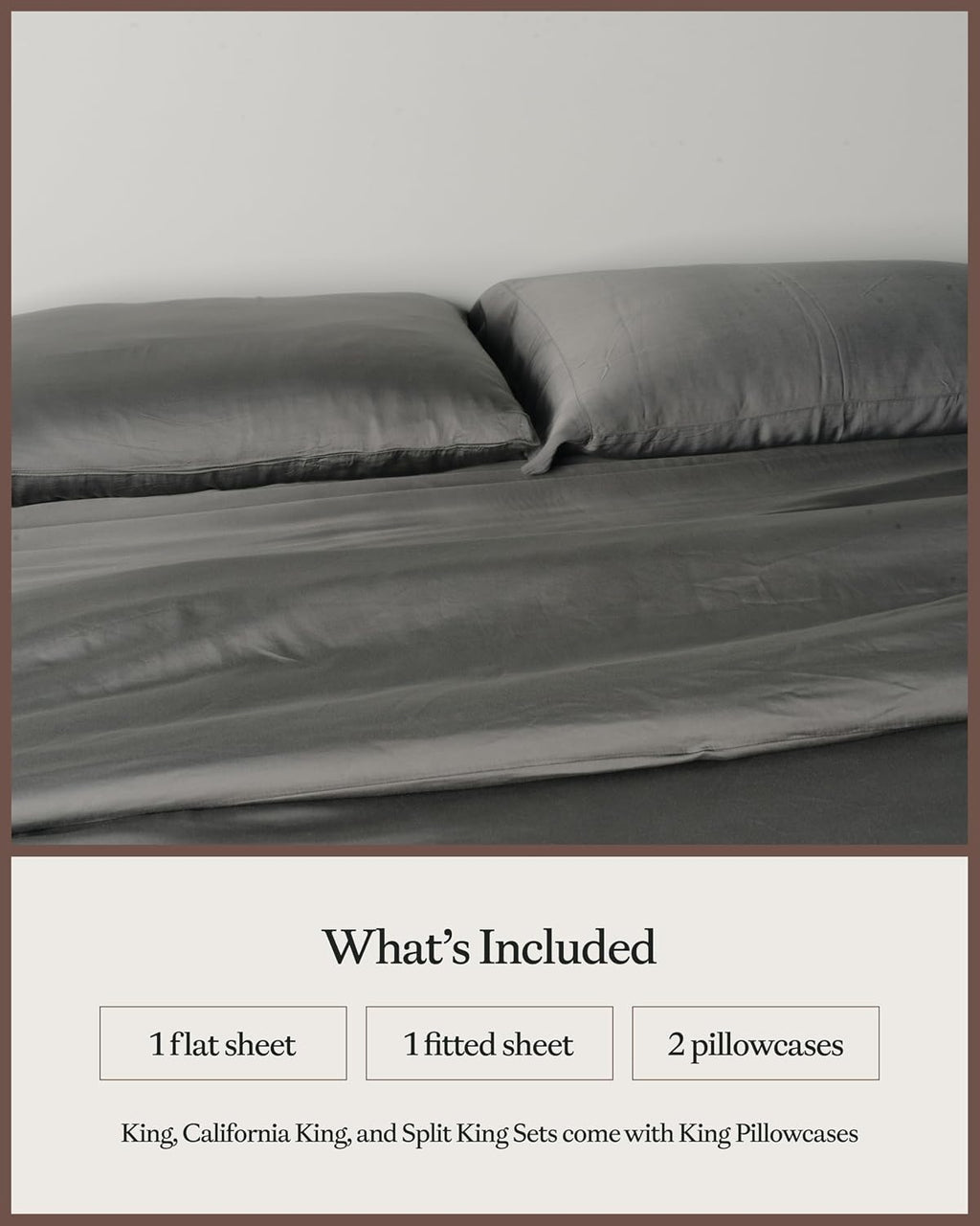 Cozy Earth Luxury Bed Sheet Set - 100% Viscose from Bamboo Fabric, Ultra-Soft & Breathable, Fits Regular & Deep Pocket Mattresses up to 20' - 4 Pieces Queen Sheet Set Charcoal Grey