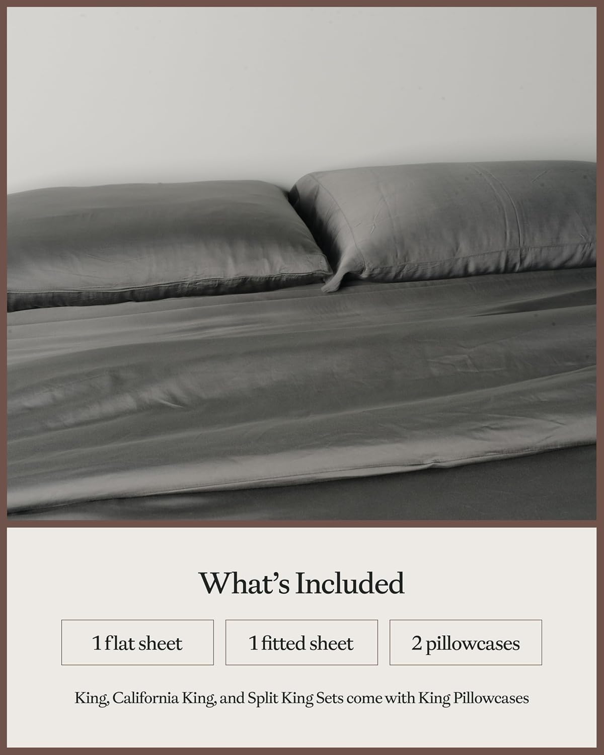 Cozy Earth Luxury Bed Sheet Set - 100% Viscose from Bamboo Fabric, Ultra-Soft & Breathable, Fits Regular & Deep Pocket Mattresses up to 20' - 4 Pieces Queen Sheet Set Charcoal Grey