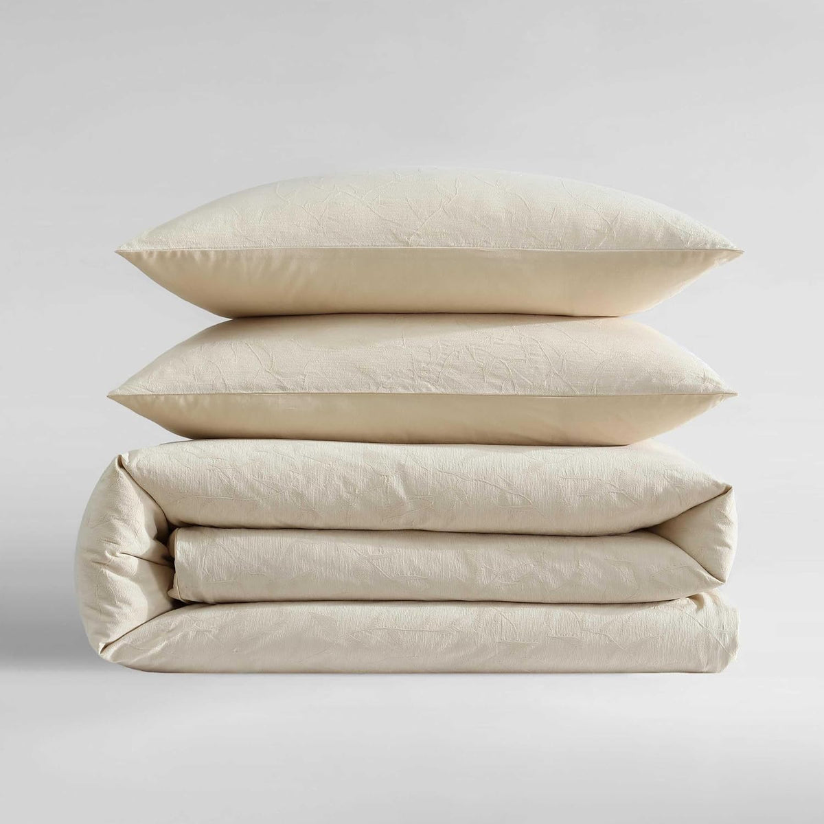 Calvin Klein - King Comforter Set, Floral Inspired Soft Bedding with Matching Shams, Oeko-Tex Certified (Branching Leaves Beige, King)