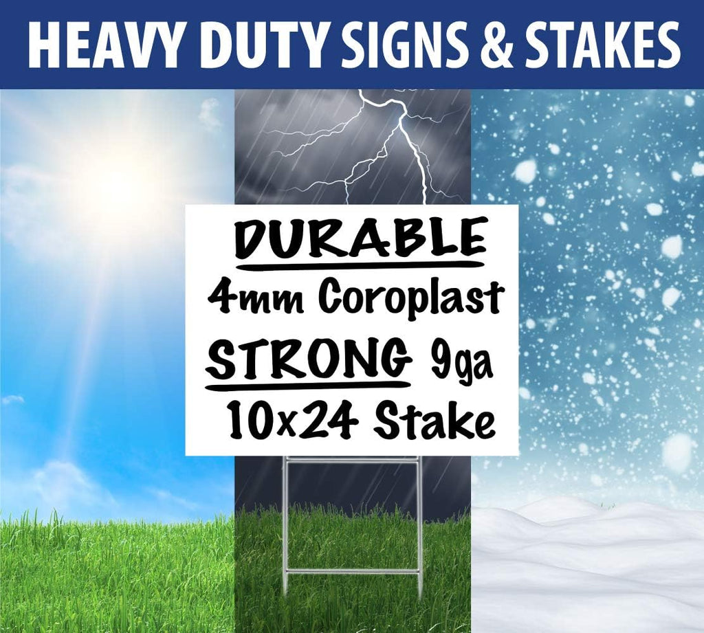 Durable Blank Corrugated White Yard Sign Kit Includes 100 Each: Large 18x24 Signs and Strong Galvanized Steel Double H 10x24 Yard Stakes - Pack of 100 18x24 Signs with Yard Stakes
