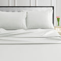 Tribeca Living 1000 Thread Count Egyptian Cotton Sheets Queen Size - Silky Smooth Sateen Weave for Luxurious Sleep - 22 Inch Deep Pocket 4-Piece Set in Ivory