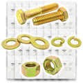 Grade 8 Hex Cap Bolts Screws, Nuts, & Washers Assortment Kit - 4022 Pieces!