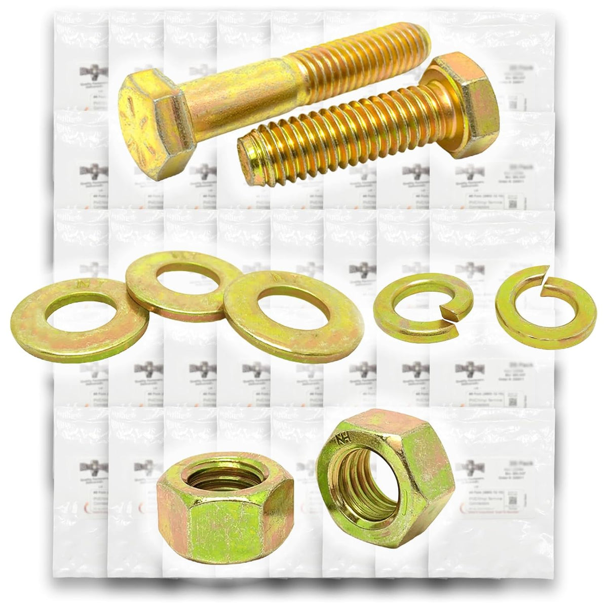Grade 8 Hex Cap Bolts Screws, Nuts, & Washers Assortment Kit - 4022 Pieces!