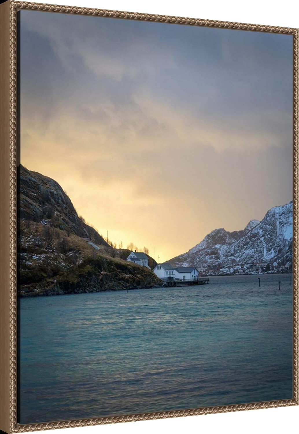 Amanti Art Framed Canvas Wall Art 28x23 The Morning Glow II by Danny Head, Framed Wall Art Canvas, Landscapes Artwork, Traditional Decor, Medium Poster Painting for Living Room, Bedroom, Bathroom,