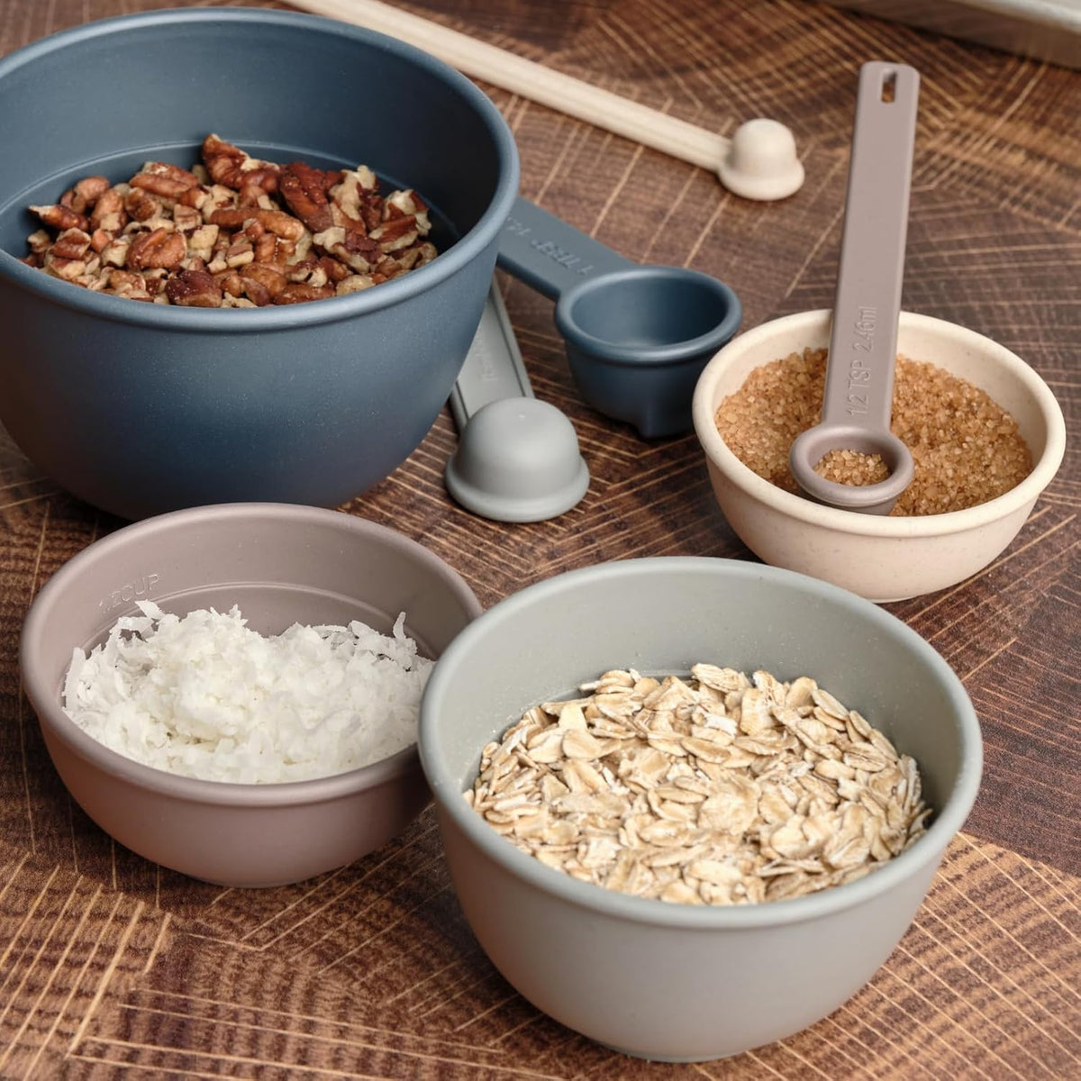 Bamboozle Astrik Mega Baking Bundle| 5 Piece Mixing Bowl Set | Measuring Cups and Spoons | Silicone Lid Set | Cooking and Meal Prep | Dishwasher Safe | Microwave Safe | Alpine Forest