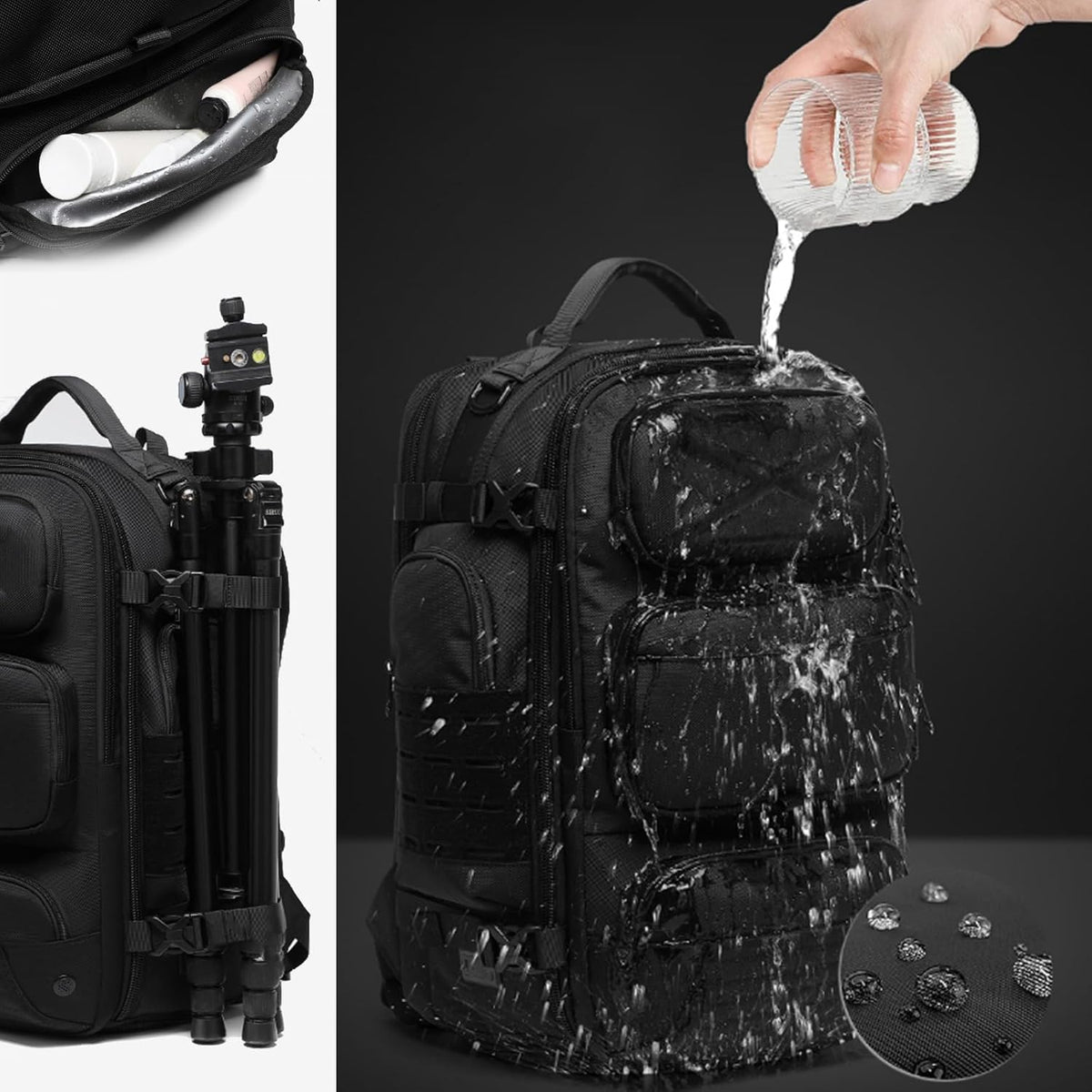 Travel Backpack for Men, Travel Backpack Carry on Flight Approved, Expandable Extra Large Travel Laptop Backpack (Black, L:35)
