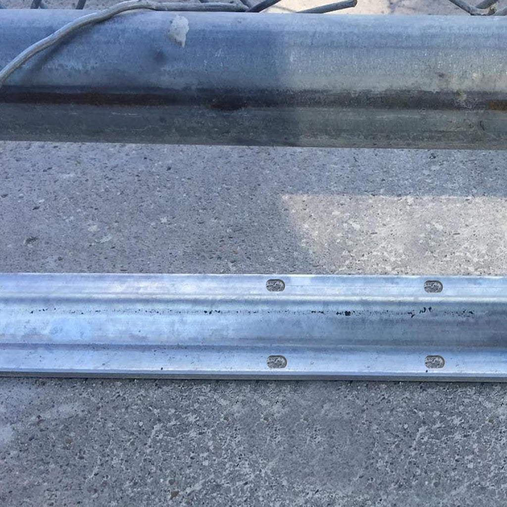 24 Ft V-Track for Sliding Gates, Galvanized Steel Heavy-Duty Inverted V-Groove Track with Hammer Drive Anchors, Durable & Rust-Resistant Rolling Gate Rail for Driveways Systems(4FT6PCS)
