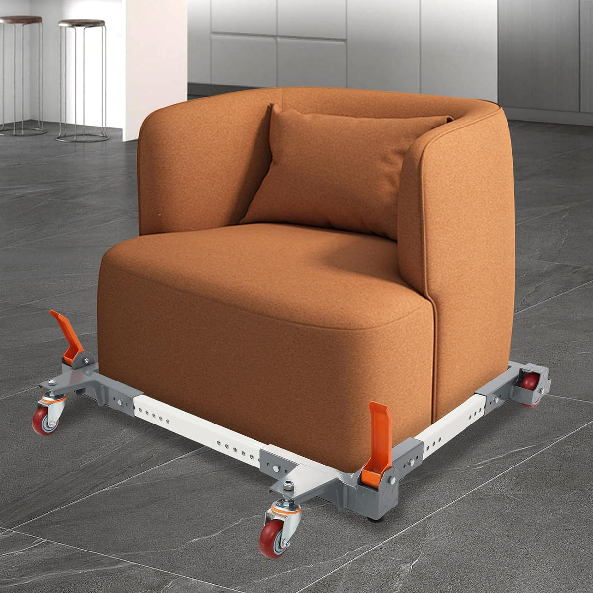 Undercat Mobile Base, Heavy Duty Mobile Base with 3' Universal Wheel, 1500 lbs Load Capacity, Adjustable Universal Mobile Base for Mobilizing Small Mechanical Equipment, Home Appliances
