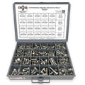 A2-70 Stainless Steel Metric Hex Cap Screws Bolts, Nuts, & Washers Assortment Kit - 575 Pieces!