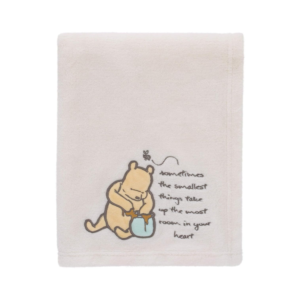 Disney Winnie The Pooh Classic Pooh Ivory, Blue, Sage, Tan Storybook 6 Piece Nursery Crib Bedding Set - Comforter, 2 Fitted Crib Sheets, Dust Ruffle, Baby Blanket, Changing Pad Cover