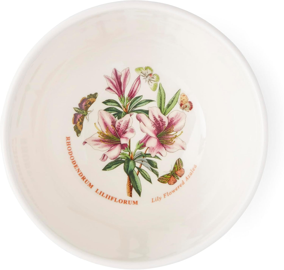 Portmerion Botanic Garden Meadow - 5' Round Stacking Bowl (Set of 6) | Assorted Florals with Colorful Laurel Leaf Border| Earthenware | Microwave & Dishwasher Safe | Home & Restaurant for Daily Use