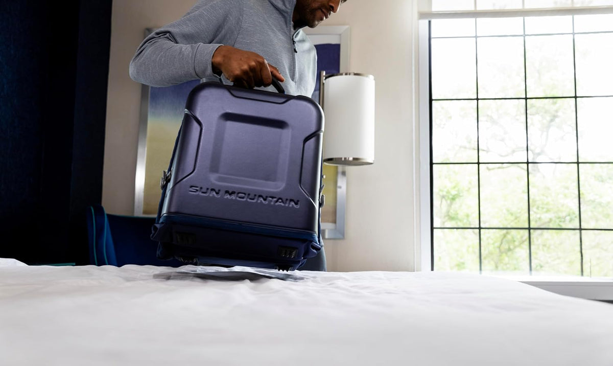 Sun Mountain Kube Golf Travel Bag, 2-Wheel Rolling System-Compact Storage Case