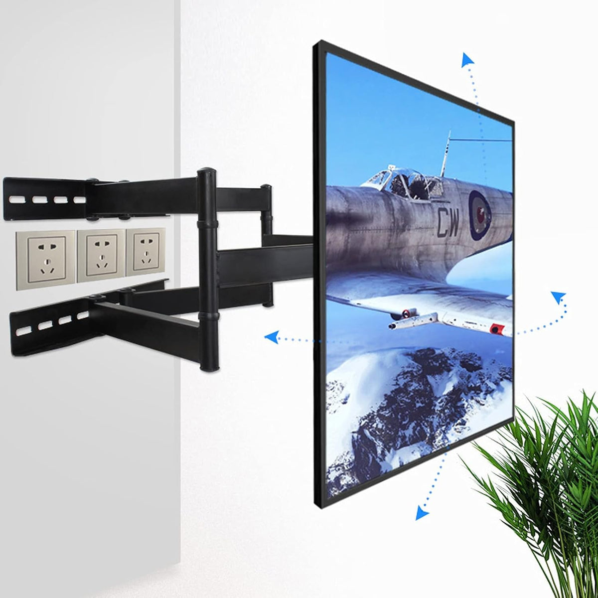 Universal TV Stand TV Stand Base Wall-Mounted TV Bracket 37'-70' Foldable Universal TV Mount Swivels Tilts Extension Rotation for Max VESA 600x400mm aAnd Holds Up to 125lbs Tv Stand Mount