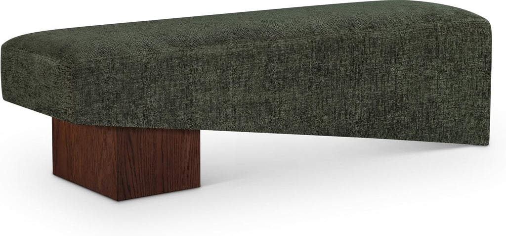 Meridian Furniture Alora Green Polyester Fabric Bench