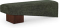 Meridian Furniture Alora Green Polyester Fabric Bench