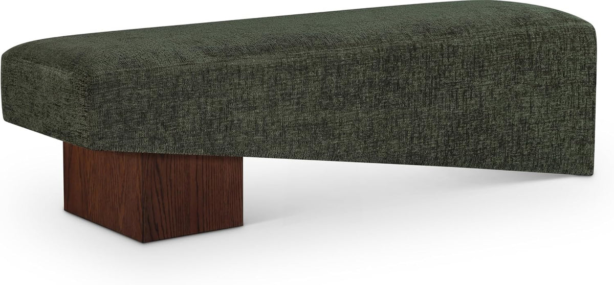 Meridian Furniture Alora Green Polyester Fabric Bench