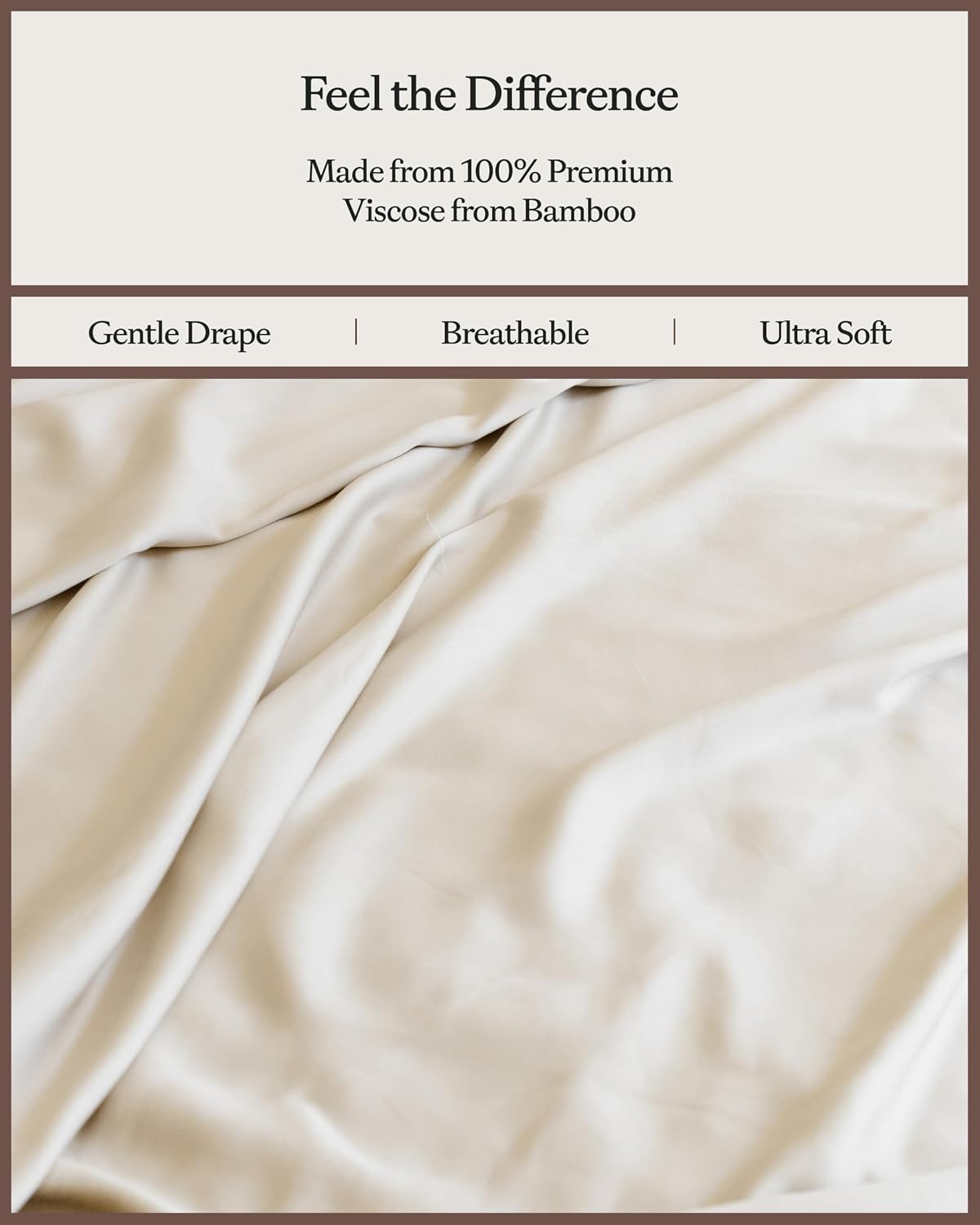 Cozy Earth Luxury Bed Sheet Set - 100% Viscose from Bamboo Fabric, Ultra-Soft & Breathable, Fits Regular & Deep Pocket Mattresses up to 20' - 4 Pieces Queen Sheet Set Driftwood