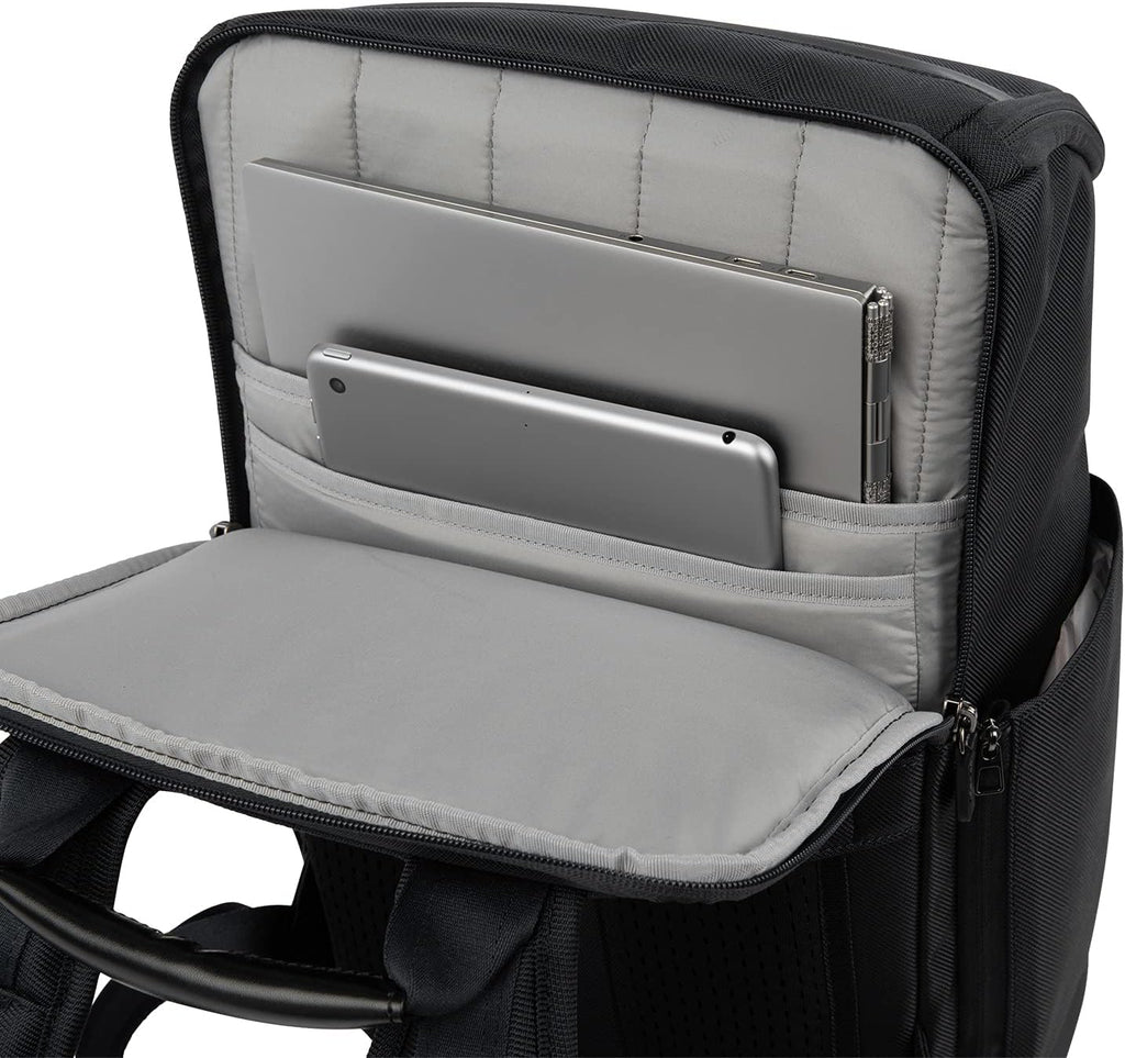 Travelpro Crew Executive Choice 3 Medium Top Load Backpack fits up to 15.6 Laptops and Tablets, USB A and C Ports, Men and Women, Jet Black