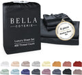 Bella Coterie Luxury Bamboo Viscose King Size Sheet Set | 100% Organically Grown | Ultra Soft | Cooling for Hot Sleepers | 18' Deep Pocket [Black]