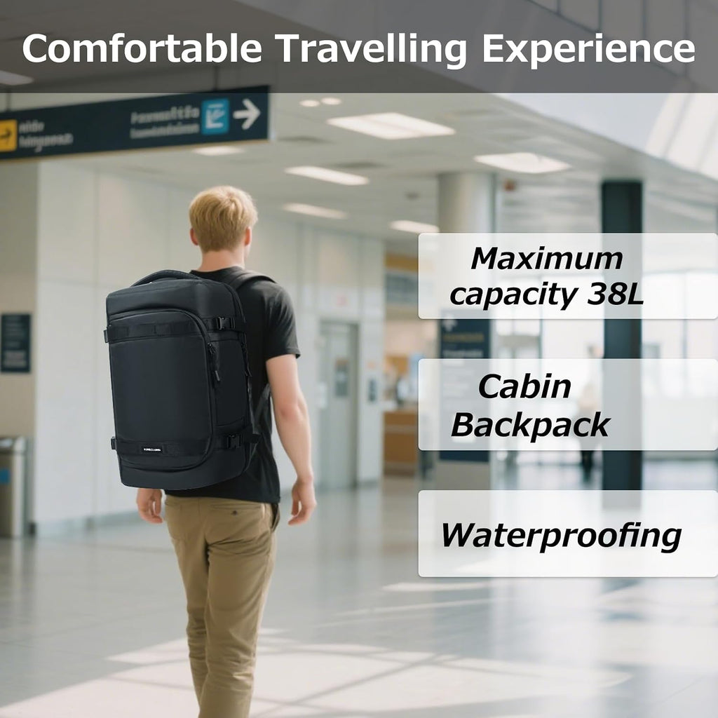 KINGSLONG Travel Carry Luggage Vacuum Backpack：60L Seal Compression Travel Expandable Vackpack Contains Pump (Portable Electric Air Pump Included)