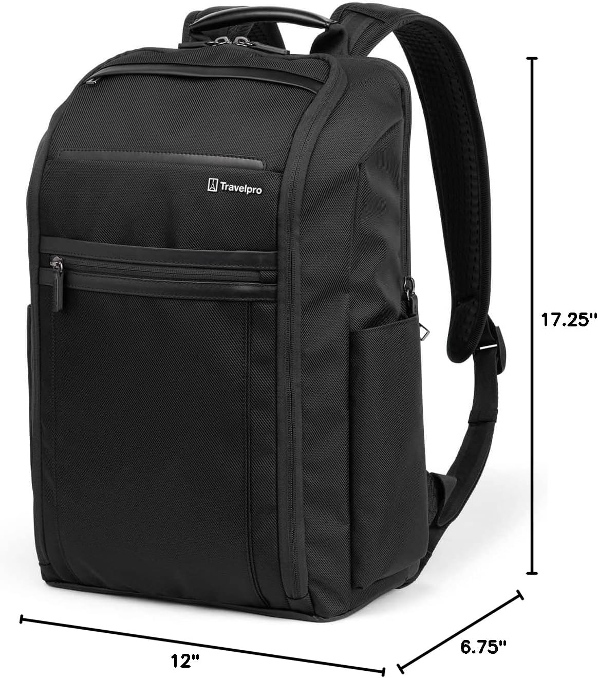 Travelpro Crew Executive Choice 3 Slim Backpack fits up to 15.6 Laptops and Tablets, Men and Women, Water-Resistant, Jet Black