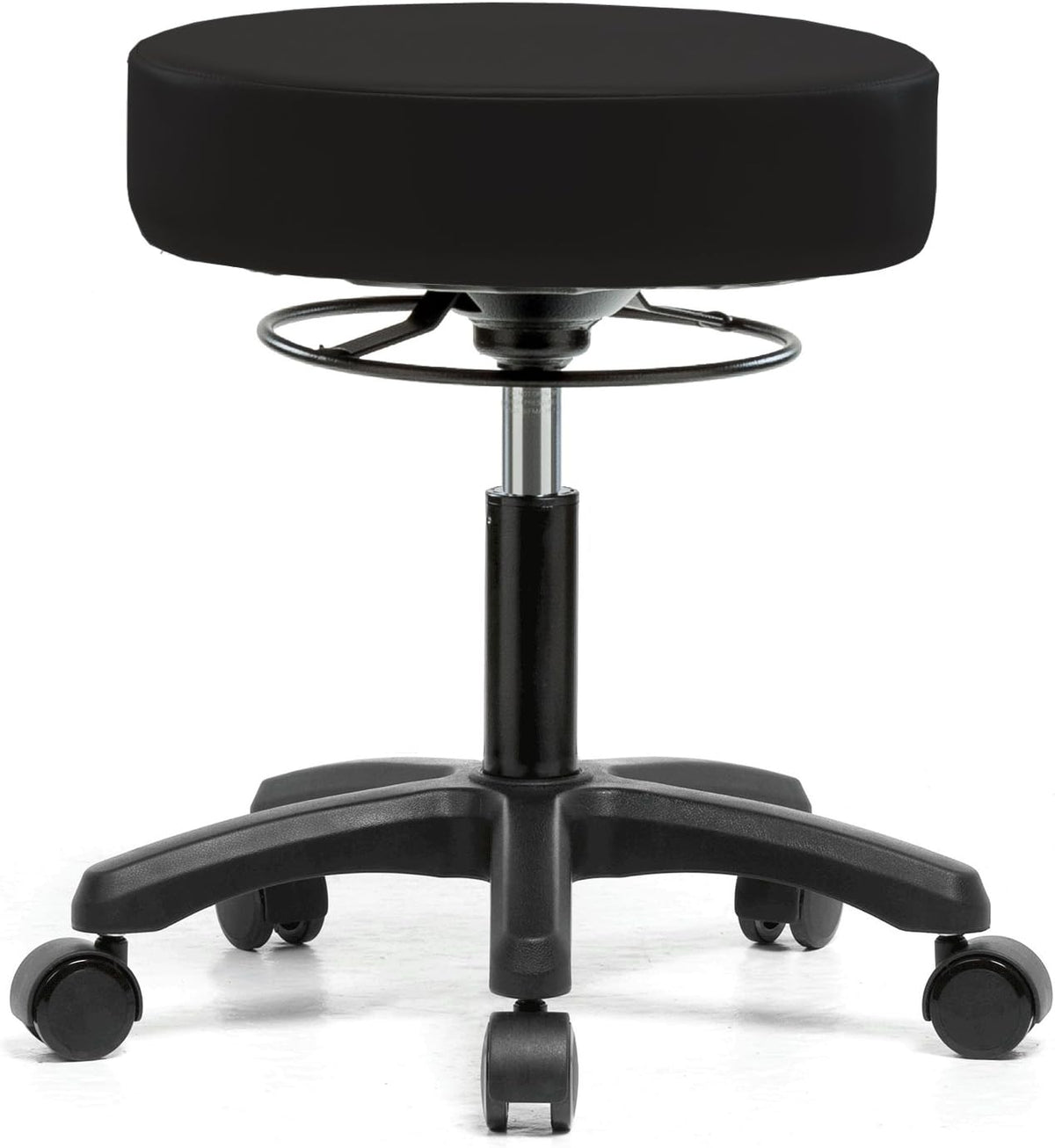 Perch Life Height Adjustable Stool | Desk Height 18-23' | Black Vinyl