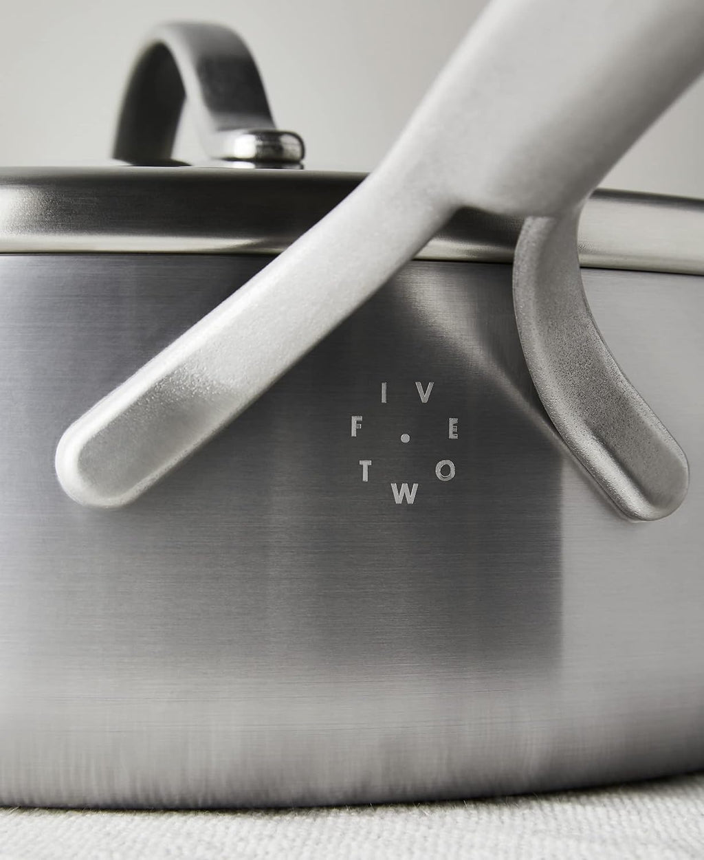 GreenPan X Food 52 Five-Two Essentials, Tri-Ply Stainless Steel 4QT Everyday Saute Pan with Lid, PFAS-Free, Multi Clad, Induction, Dishwasher Safe, Oven Safe, Silver