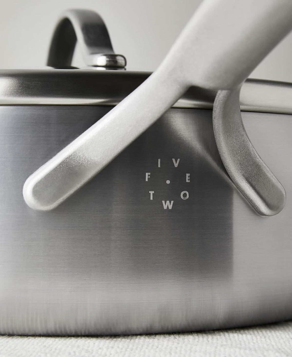 GreenPan X Food 52 Five-Two Essentials, Tri-Ply Stainless Steel 4QT Everyday Saute Pan with Lid, PFAS-Free, Multi Clad, Induction, Dishwasher Safe, Oven Safe, Silver