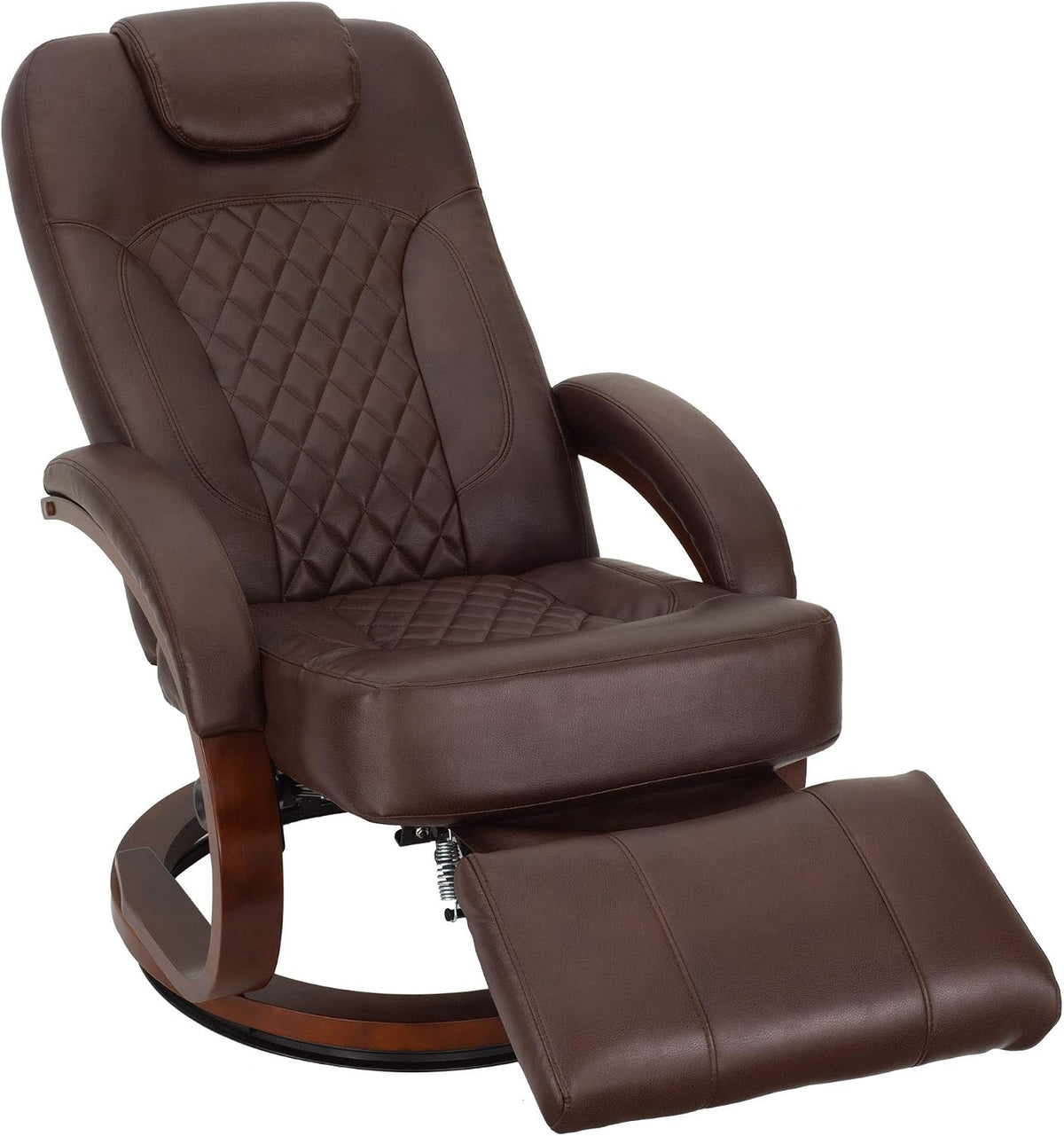 RecPro Nash 28' RV Euro Chair Recliner | Modern Design | RV Furniture | Swivel Base | Recliner Chair (2 Chairs, Mahogany)