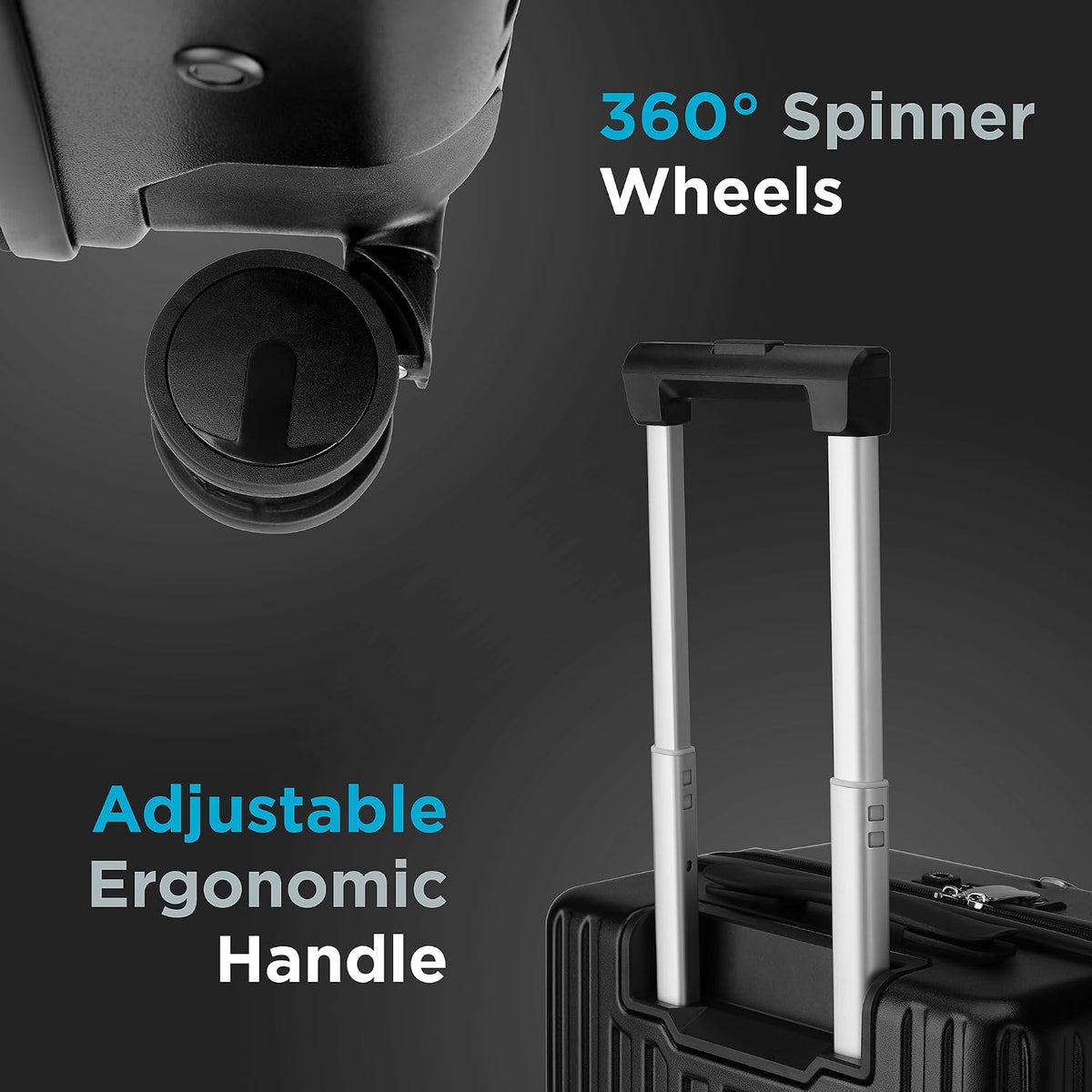 Carry On Luggage Expandable With Vacuum Compression And Pump, Airline Approved Luggage, Bag with Anti Theft Lock, Water Resistant, Carry-on Suitcase Suitable for Men and Women