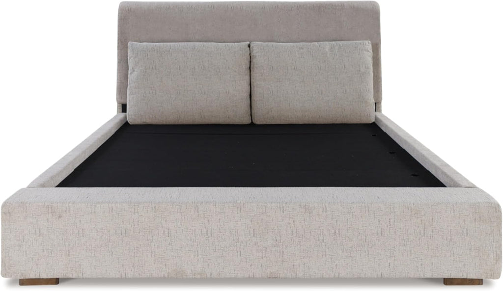 Signature Design by Ashley Cabalynn Casual California King Upholstered Bed, Foundation or Box Spring Needed, Light Brown
