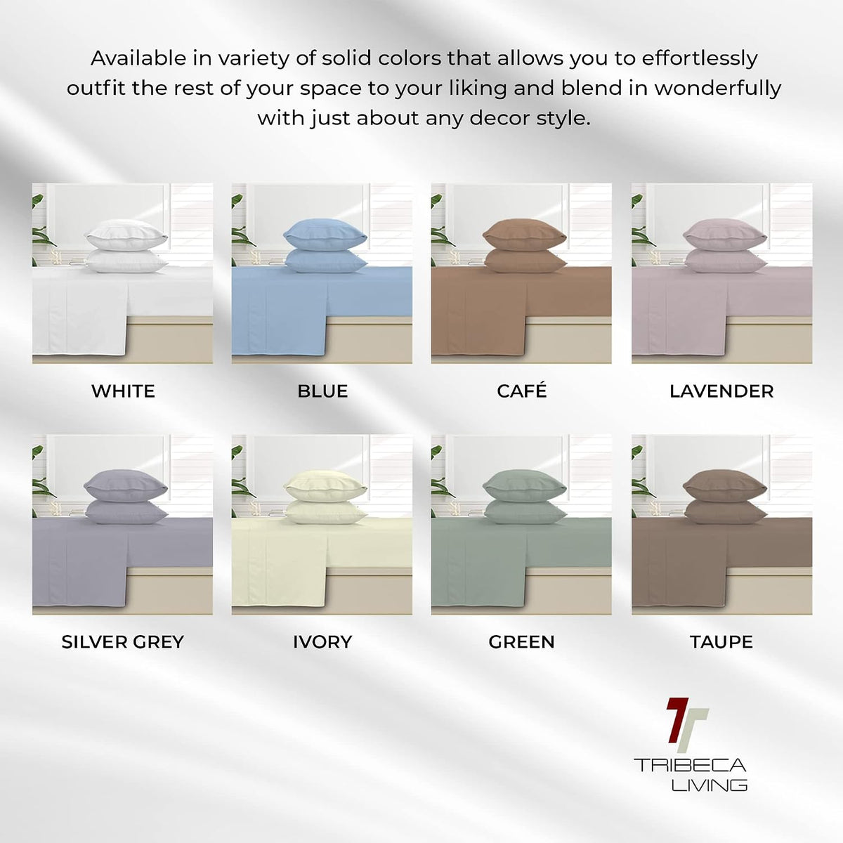 Tribeca Living Queen Bed Sheet Set, Soft Egyptian Cotton Sateen Solid Sheets and Pillowcase Set, Extra Deep Pocket, 800 Thread Count, 4-Piece Luxury Bedding, Ivory